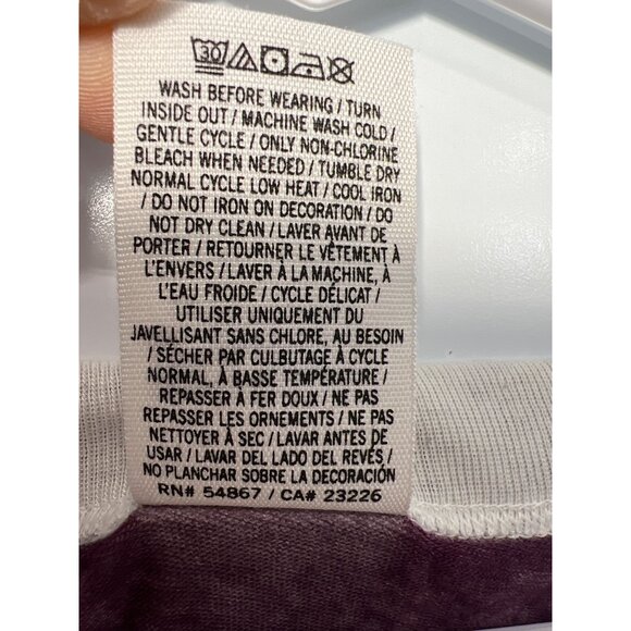 PINK Victorias Secret Crewneck Short Sleeve Ringer T Shirt Womens M Burnout Tee - Picture 5 of 9